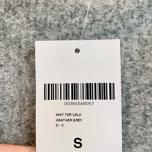 Heather Grey Soft Brushed Knit Dolman Long Sleeves Pullover Top - Picture 4 of 6